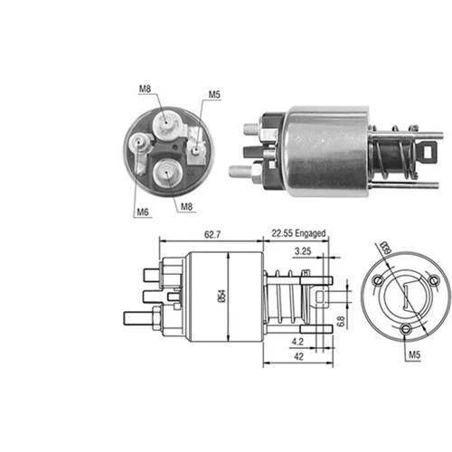 Elektromagnetický spínač pre štartér MAGNETI MARELLI 940113050423