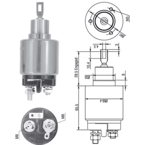 Elektromagnetický spínač pre štartér MAGNETI MARELLI 940113050537