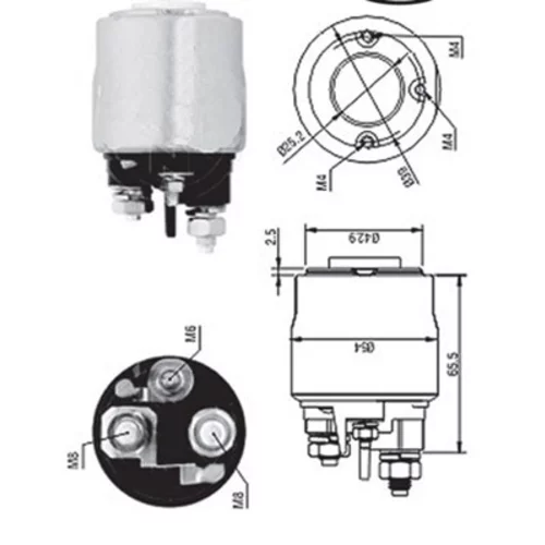 Elektromagnetický spínač pre štartér MAGNETI MARELLI 940113050570