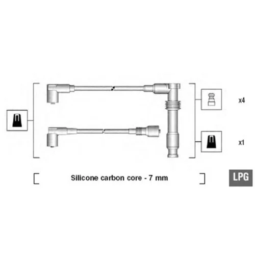 Sada zapaľovacích káblov MAGNETI MARELLI 941125290681