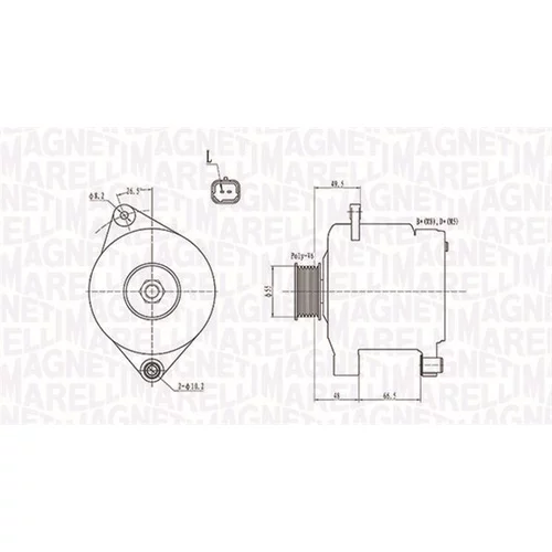 Alternátor MAGNETI MARELLI 063731444010