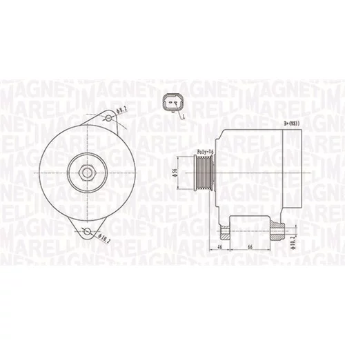 Alternátor MAGNETI MARELLI 063731653010