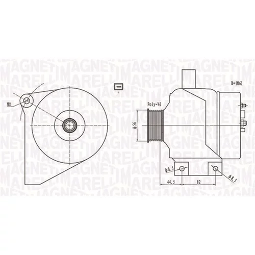 Alternátor MAGNETI MARELLI 063731861010