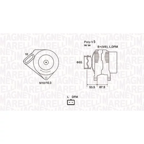 Alternátor MAGNETI MARELLI 063731976010