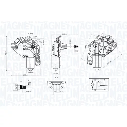 Motor stieračov 064075700010 (MAGNETI MARELLI) - obr. 1