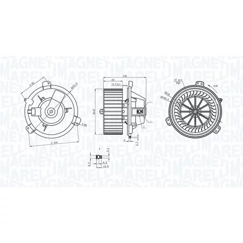 Vnútorný ventilátor MAGNETI MARELLI 069412313010