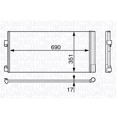 Kondenzátor klimatizácie MAGNETI MARELLI 350203709000