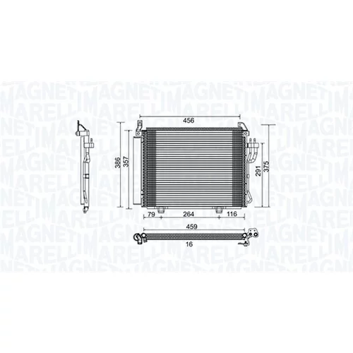 Kondenzátor klimatizácie MAGNETI MARELLI 350203790000