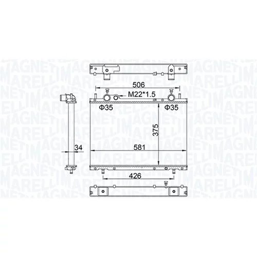 Chladič motora MAGNETI MARELLI 350213154800