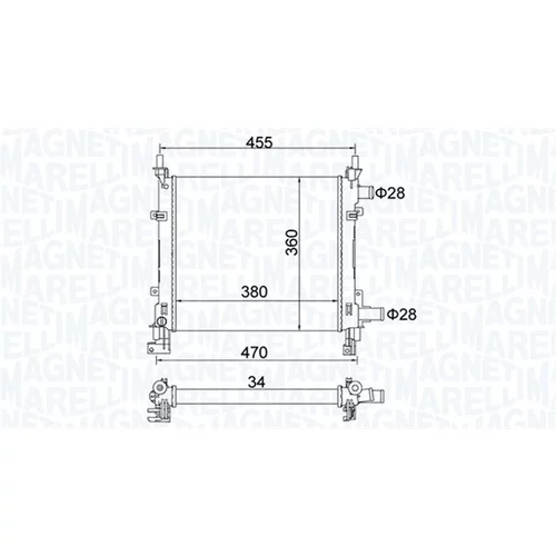 Chladič motora MAGNETI MARELLI 350213161900