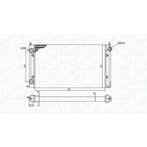 Chladič motora MAGNETI MARELLI 350213187500 - obr. 1