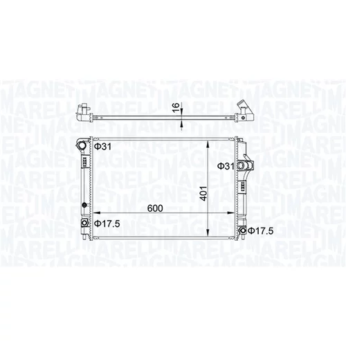 Chladič motora MAGNETI MARELLI 350213208300