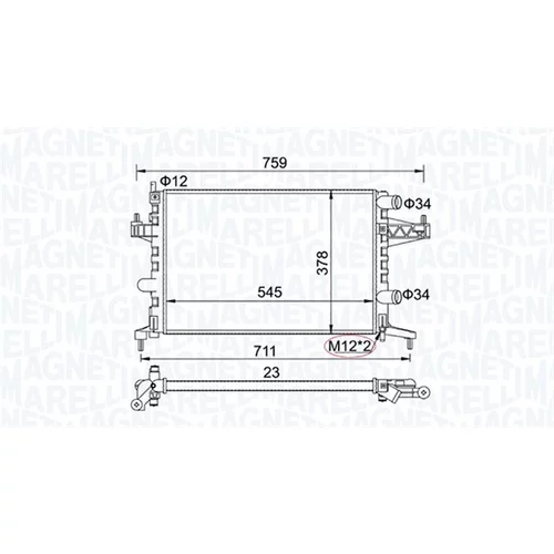 Chladič motora MAGNETI MARELLI 350213829000