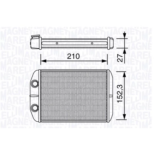 Výmenník tepla vnútorného kúrenia MAGNETI MARELLI 350218332000