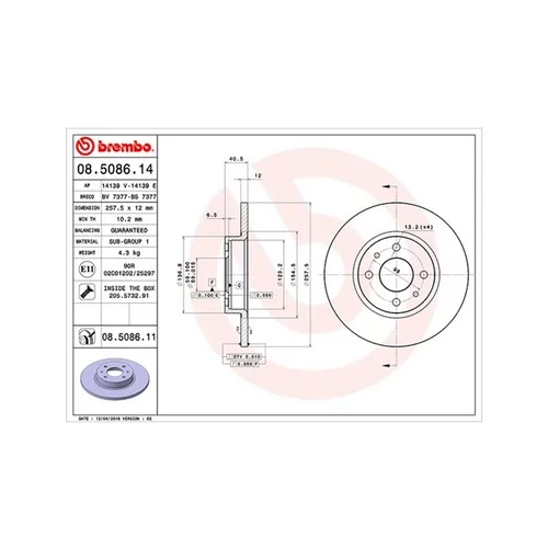 Brzdový kotúč MAGNETI MARELLI 360406021800