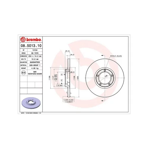 Brzdový kotúč MAGNETI MARELLI 360406024700