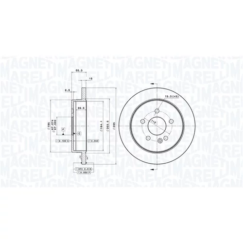 Brzdový kotúč MAGNETI MARELLI 360406033701