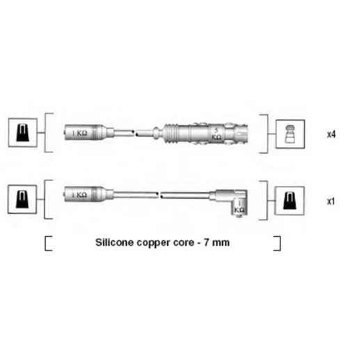 Sada zapaľovacích káblov MAGNETI MARELLI 941055050530