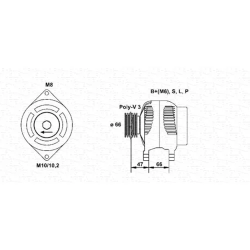 Alternátor MAGNETI MARELLI 944356935010