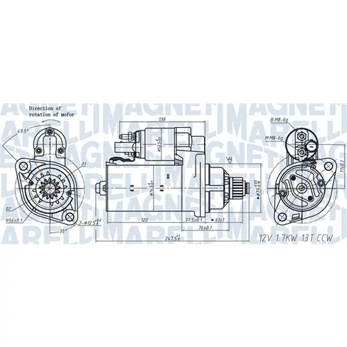 Štartér MAGNETI MARELLI 063721508010