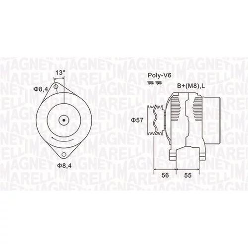 Alternátor MAGNETI MARELLI 063731088010