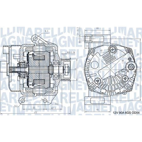 Alternátor MAGNETI MARELLI 063731562210