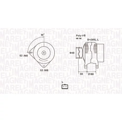 Alternátor MAGNETI MARELLI 063731661010