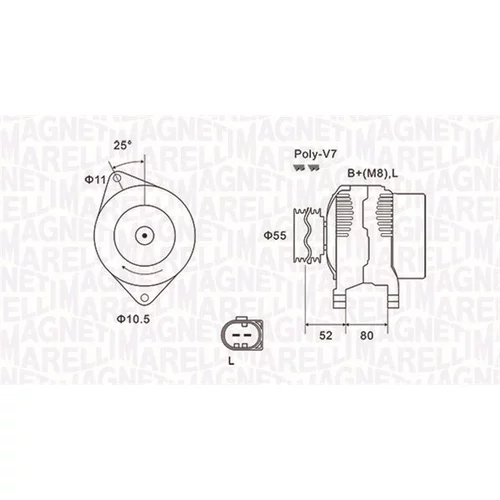 Alternátor MAGNETI MARELLI 063731837010