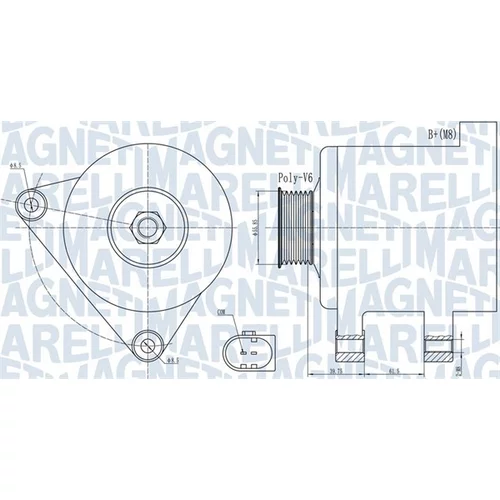 Alternátor MAGNETI MARELLI 063731910010