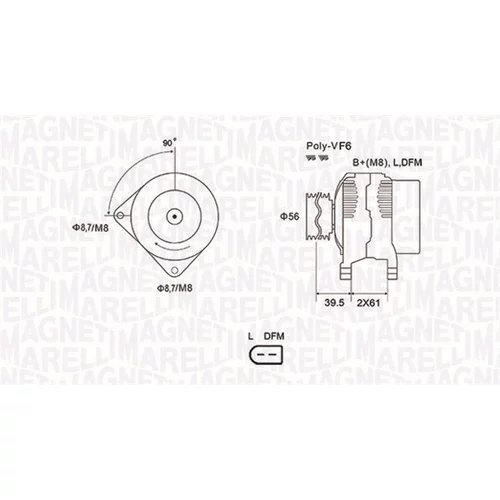 Alternátor MAGNETI MARELLI 063731912010