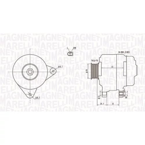 Alternátor MAGNETI MARELLI 063731921010