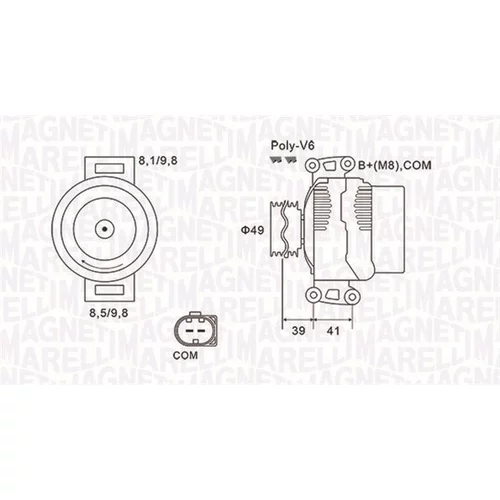 Alternátor MAGNETI MARELLI 063731953010