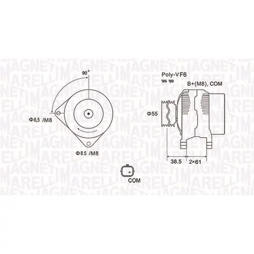 Alternátor MAGNETI MARELLI 063731975010