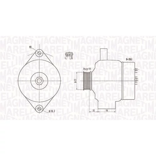 Alternátor MAGNETI MARELLI 063732026010