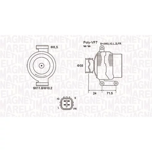 Alternátor MAGNETI MARELLI 063732036010