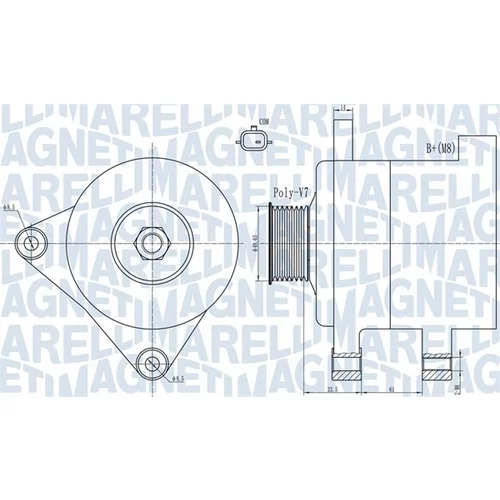 Alternátor MAGNETI MARELLI 063732101010