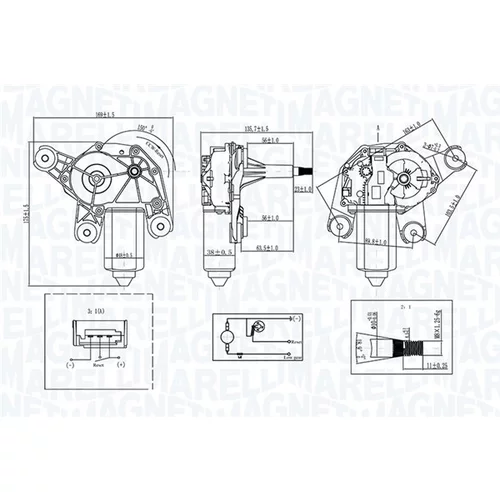 Motor stieračov MAGNETI MARELLI 064071100010 - obr. 1