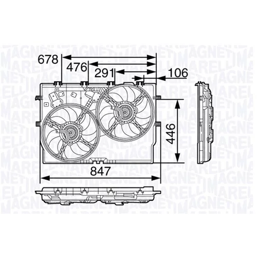 Ventilátor chladenia motora MAGNETI MARELLI 069422579010