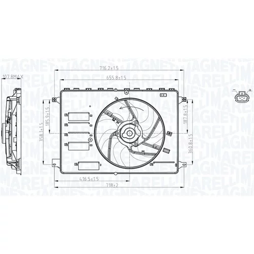 Ventilátor chladenia motora MAGNETI MARELLI 069422761010