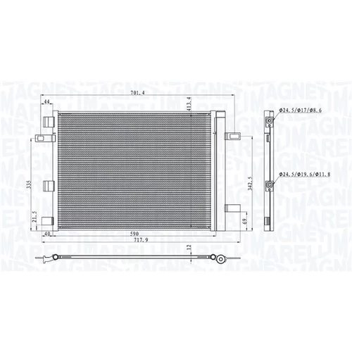 Kondenzátor klimatizácie MAGNETI MARELLI 350203101200