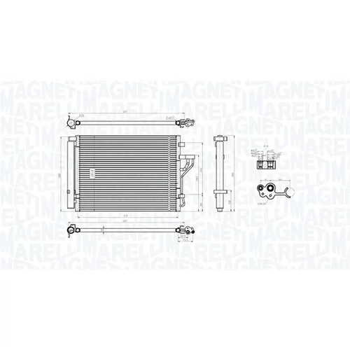 Kondenzátor klimatizácie MAGNETI MARELLI 350203778000