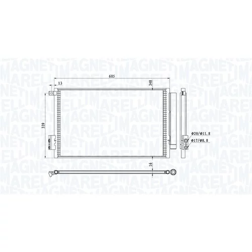 Kondenzátor klimatizácie MAGNETI MARELLI 350203814000