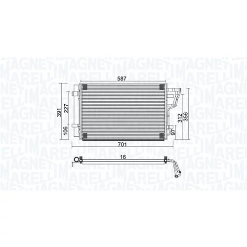 Kondenzátor klimatizácie MAGNETI MARELLI 350203951000