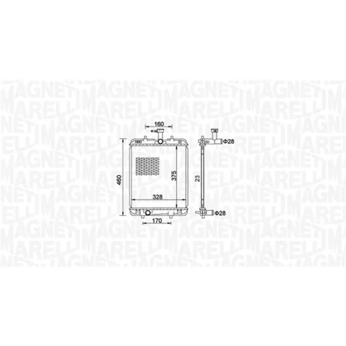 Chladič motora MAGNETI MARELLI 350213151500 - obr. 1