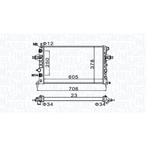 Chladič motora MAGNETI MARELLI 350213158200