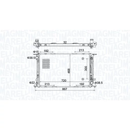 Chladič motora MAGNETI MARELLI 350213161800 - obr. 1