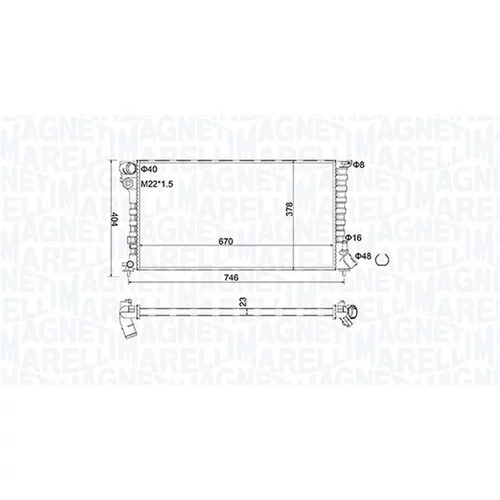 Chladič motora 350213186600 (MAGNETI MARELLI)