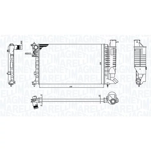 Chladič motora MAGNETI MARELLI 350213188400 - obr. 1