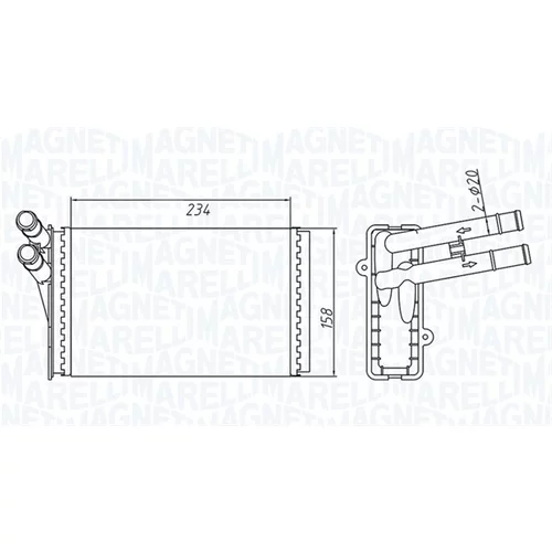 Výmenník tepla vnútorného kúrenia MAGNETI MARELLI 350218409000