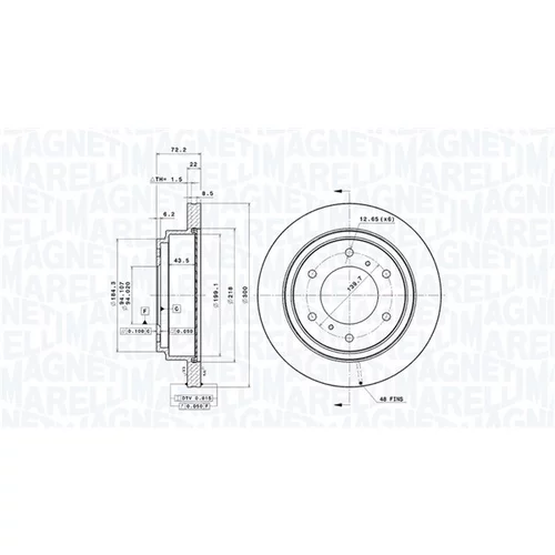 Brzdový kotúč MAGNETI MARELLI 360406096701